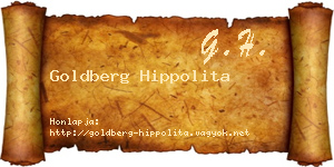 Goldberg Hippolita névjegykártya
